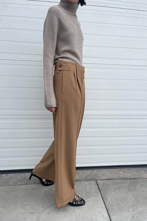 Ulla Wide Leg Trousers in Camel