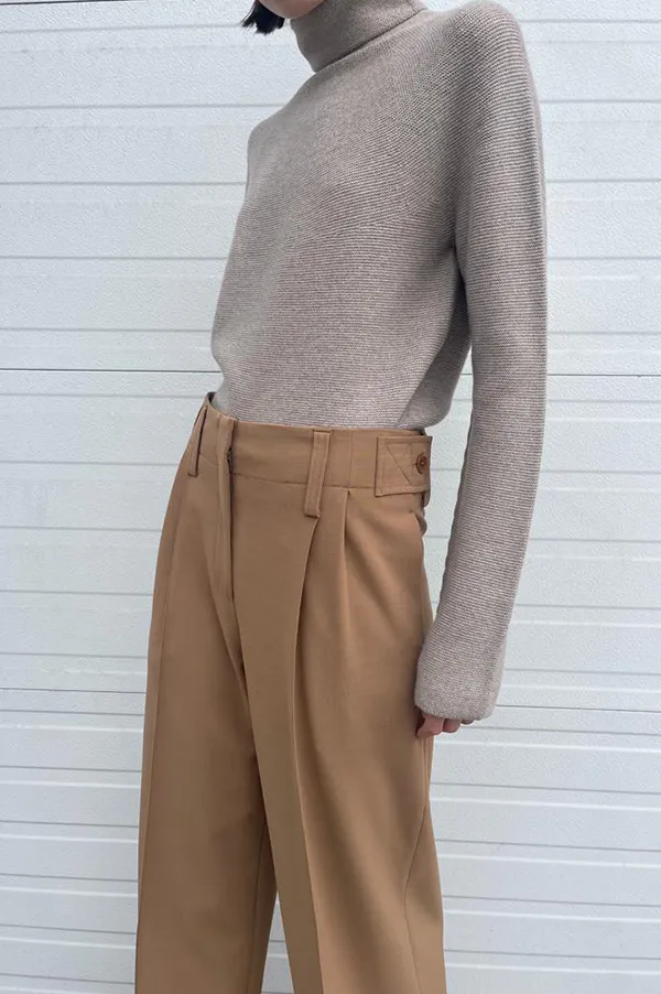 Ulla Wide Leg Trousers in Camel