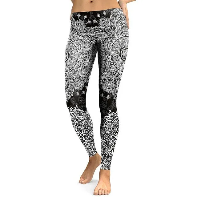 VenusFox High Waist Mandala Fitness Leggings