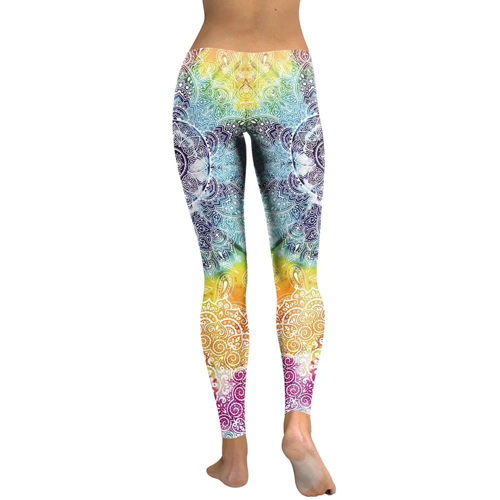 VenusFox High Waist Mandala Fitness Leggings