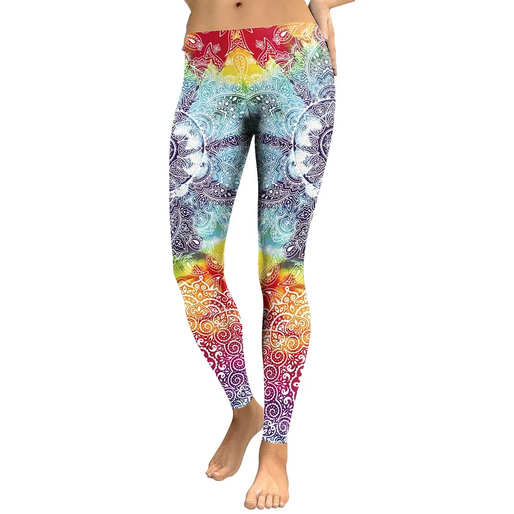 VenusFox High Waist Mandala Fitness Leggings