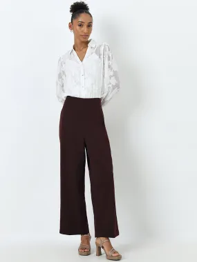 Wardrobe Dark Brown High-Rise Trousers