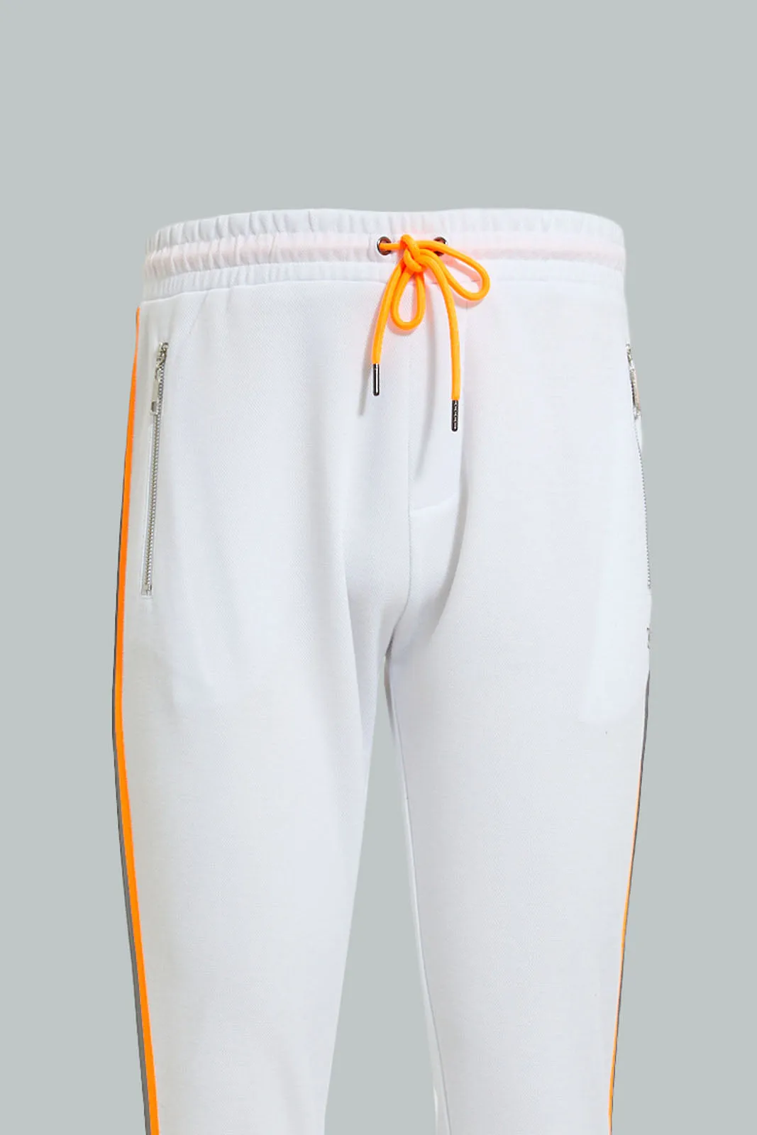 White Side Orange Stripe Jogger