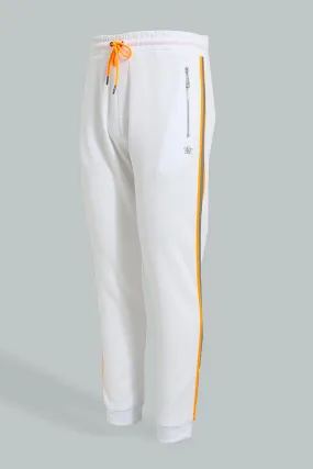 White Side Orange Stripe Jogger