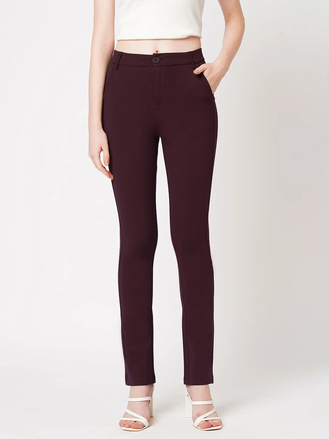 Women High-Rise Straight Treggings