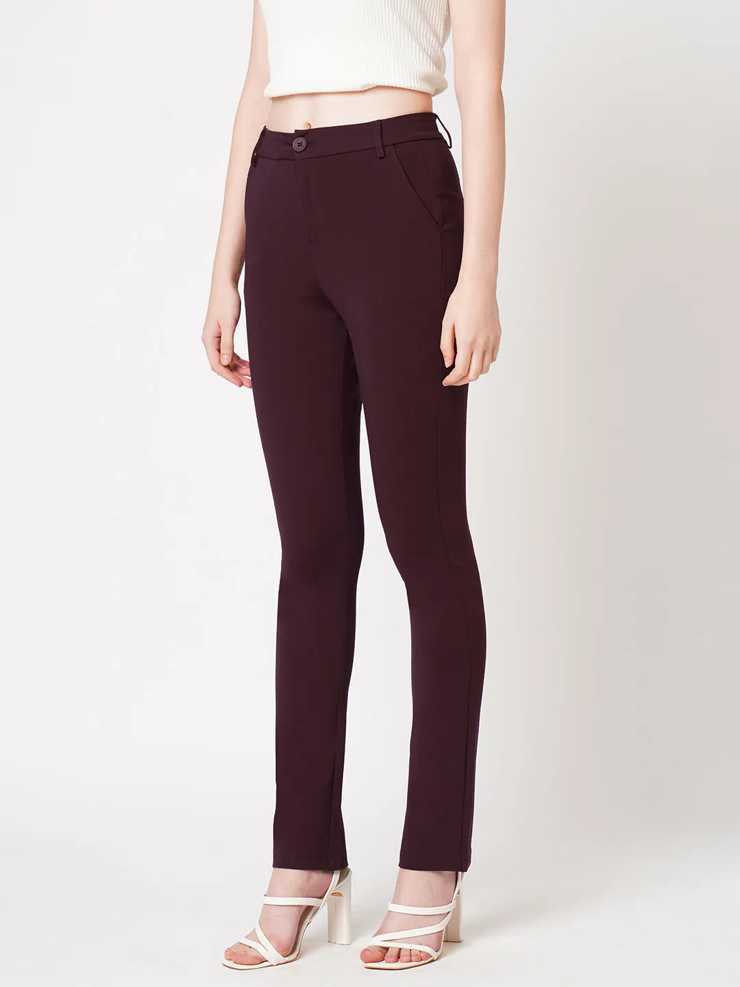 Women High-Rise Straight Treggings