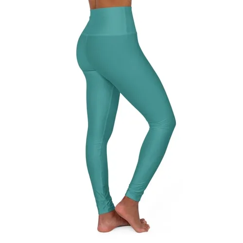 Womens High-waist Fitness Legging Yoga Pants, Teal Green