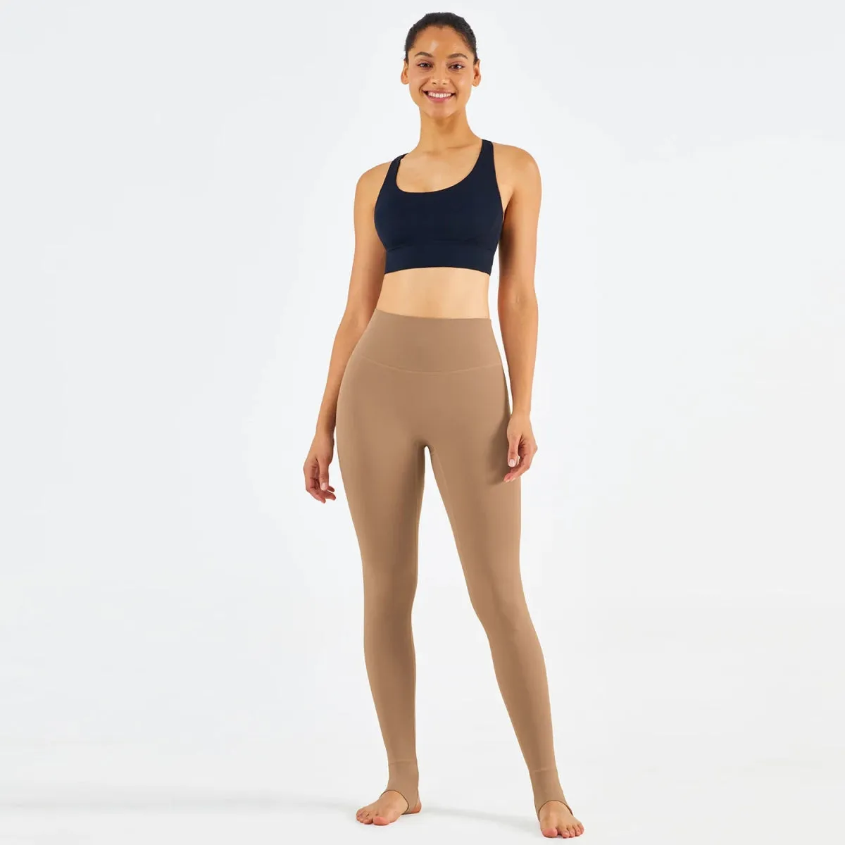 Women's Workout Leggings Set with Stirrup Design | Nylon/Spandex Mix in Multiple Options | Size 4-10 | WX1249-CK1428